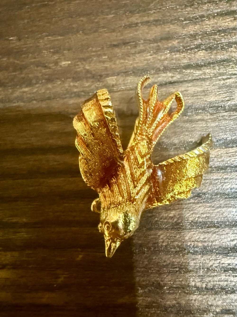 Vintage Gold Tone Bird Scatter Pin Lapel Brooch Mid-Century Mini 1” - Picture 4 of 6